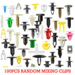 100/50 Pcs Car Clips Fastener Schroeven Bumper Interieur Auto Plastic Willekeurige Mengen Universal Plastic