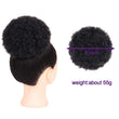 DIFEI Synthetic Puff Afro Curly chignon Wig Ponytail Drawstring Short Afro Kinky Pony Tail Clip In on Hair Bun Hair Pieces