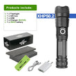 xhp90.3 most powerful led flashlight Torch Usb Xhp50 Rechargeable Tactical Flashlights 18650 or 26650 Hand Lamps Xhp70.2 Lantern