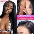 13x6 Lace Front Human Hair Wigs For Black Women 150% Density Brazilian Straight Hair Lace Frontal Wigs With Remy Hair