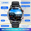 2023 New 454*454 Screen Smart Watch Always Display The Time Bluetooth Call Local Music Smartwatch For Mens Android TWS Earphones