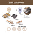 Baby Towel Newborn Bath Set Gifts Box Double Sided Cotton Blanket Wooden Rattle Brushs Bracelet Crochet Baby Bath Gifts Products