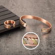 Magnetic Copper Bracelet for Women Rose Gold Color Adjustable Cuff Bangle Health Energy Magnetic Bracelets for Arthritis Pain