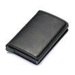 Customized Wallet Credit Card Holder Men Gifts Purse RFID Aluminium Box Bank Card Holder Vintage Leather Wallet with Money Clips