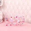 PURDORED 1 Pc Girl Clear Cosmetic Bag PVC Transparent Makeup Bag for Women Waterproof Zipper Beauty Case Travel  Toiletry Bags