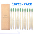 10PCS Colorful Natural Bamboo Toothbrush Set Soft Bristle Charcoal Teeth Whitening Bamboo Toothbrushes Soft Dental Oral Care