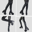 GIGIFOX Sexy Party Big Size 43 Chunky High Heels Platform Goth Black Women Boots Brand Design Fashion Luxury Shoes Boots Women