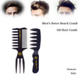 2021 new men&#39;s retro oil head wide tooth comb beard template comb styling hair brush, beard oil comb men&#39;s styling tool