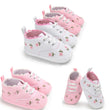 lioraitiin Summer Baby Infant Girl Soft Sole Crib Toddler Canvas Cute Flower Sneaker Shoes