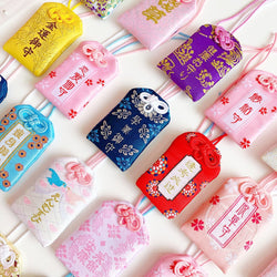 39Style New Omamori Pray Fortune Beauty Health Safe Transparent Wealth Bag Guard Talisman Pendant Keychain Couple Gift