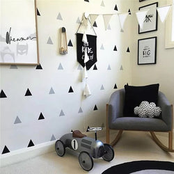 Baby Boy Room Triangles Wall Stickers Simple Shape for Children Room Art Decorative Sticker Kids Nursery Wall Decals Home Decor