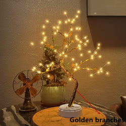 LED Night Lights Mini Christmas Tree Table Lamp Garland Fairy String Light Kid Gifts Home Indoor Room Decor Christmas Decoration