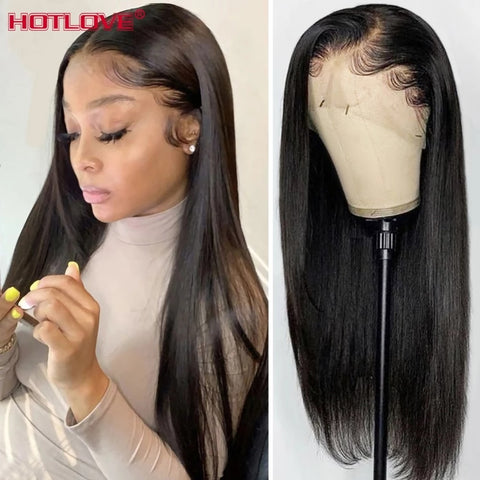 13x6 Lace Front Human Hair Wigs For Black Women 150% Density Brazilian Straight Hair Lace Frontal Wigs With Remy Hair
