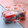 PURDORED 1 Pc Girl Clear Cosmetic Bag PVC Transparent Makeup Bag for Women Waterproof Zipper Beauty Case Travel  Toiletry Bags