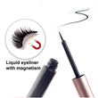 3 Pairs Eyelash Magnetic Eyeliner Set Full Strip Eye Lashes Magnetic Kit with Eyeliners &amp; Tweezers Soft Makeup Tools