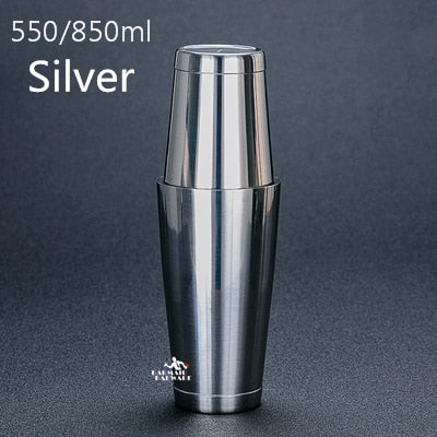 Stainless Steel Cocktail Boston Bar Shaker: 2-piece Set: 18oz Unweighted &amp; 28oz