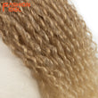 FASHION IDOL Afro Kinky Curly Hair Bundles 5pcs/pack 24 inch Ombre Blonde Nature Black Color Synthetic Hair Weave Bundles Fiber