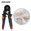 HSC8 6-4A ferrule Crimping Pliers 0.25-10MM² wire crimper tool Wire Stripper Hand Ferrule Crimp set Plier KIT With1200 Terminals