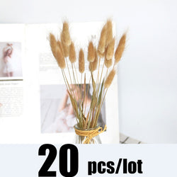 14pcs 7pcs Colorful Bulrush Grass Natural Dried Flowers Artificial Home Wedding Living Room Decoration Accessories Long Bouquet