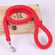 1.2M Length Large Dog Hand-knitted Leash Nylon Rope iron Buckle Pet Traction Rope For Big breed dogs Pet Traction Rope Golden