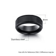 Personalized Engrave Name Rings for Men Black Stainless Steel Ring Fashion Male Jewelry Gift for Husbands (JewelOra RI103856)