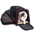 Expandable Pet Carrier Bag Tote Dog Cat Puppy Soft Crate Airline Approved Kennel Car Vehicle Travel Expasion Easy Carry Luggage