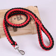 1.2M Length Large Dog Hand-knitted Leash Nylon Rope iron Buckle Pet Traction Rope For Big breed dogs Pet Traction Rope Golden