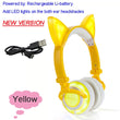 JINSERTA  Cat Ear headphones LED Ear headphone cat earphone Flashing Glowing Headset Gaming Earphones for Adult and Children