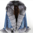 real fur women Short parka coat winter jacket real natural fox fur coat thick warm fur parkas