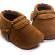 Baywell PU Suede Leather Newborn Baby Moccasins Shoes Soft Soled Non-slip Crib First Walker