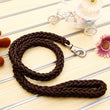 1.2M Length Large Dog Hand-knitted Leash Nylon Rope iron Buckle Pet Traction Rope For Big breed dogs Pet Traction Rope Golden