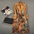 New Women&#39;s raincoat autumn and winter suede long-sleeved Trench Women&#39;s coat 3xl