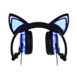 JINSERTA  Cat Ear headphones LED Ear headphone cat earphone Flashing Glowing Headset Gaming Earphones for Adult and Children