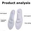 4D Stretch Breathable Deodorant Running Cushion Insoles For Feet Man Women Insoles For Shoes Sole Orthopedic Pad ND1