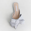 2018 spring and summer women&#39;s shoes Korean silk satin Pointed bow tie slippers Baotou flat heel sets semi slippers