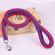 1.2M Length Large Dog Hand-knitted Leash Nylon Rope iron Buckle Pet Traction Rope For Big breed dogs Pet Traction Rope Golden