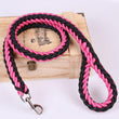 1.2M Length Large Dog Hand-knitted Leash Nylon Rope iron Buckle Pet Traction Rope For Big breed dogs Pet Traction Rope Golden