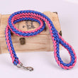 1.2M Length Large Dog Hand-knitted Leash Nylon Rope iron Buckle Pet Traction Rope For Big breed dogs Pet Traction Rope Golden