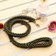 1.2M Length Large Dog Hand-knitted Leash Nylon Rope iron Buckle Pet Traction Rope For Big breed dogs Pet Traction Rope Golden