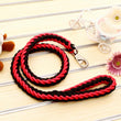 1.2M Length Large Dog Hand-knitted Leash Nylon Rope iron Buckle Pet Traction Rope For Big breed dogs Pet Traction Rope Golden