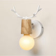 LED Antler Wall Lamp Iron Wooden Nordic Vintage Modern Bathroom Bedroom Living Room Bedside Stair Creative Home Lights E27 Black