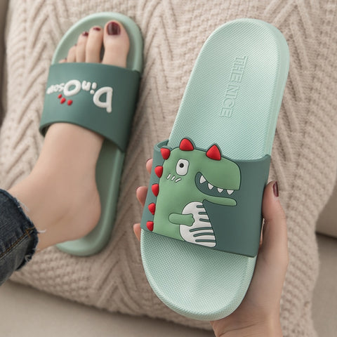 Summer Women Floor Flat Shoes Lovely Indoor Flip Flops Female Non-Slip Bathroom Home Slippers Female Beach Shoe