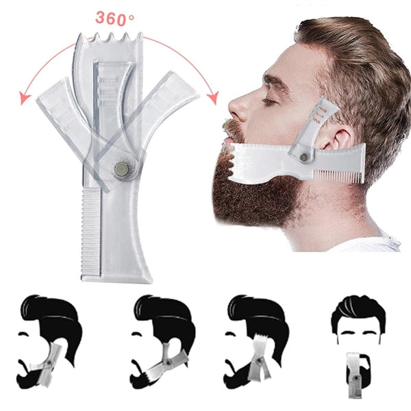 Men&#39;s Beard Shaping Tool Trimming Shaper Template Comb Styling Template Adjustable Beard Shaping &amp; Styling Tool