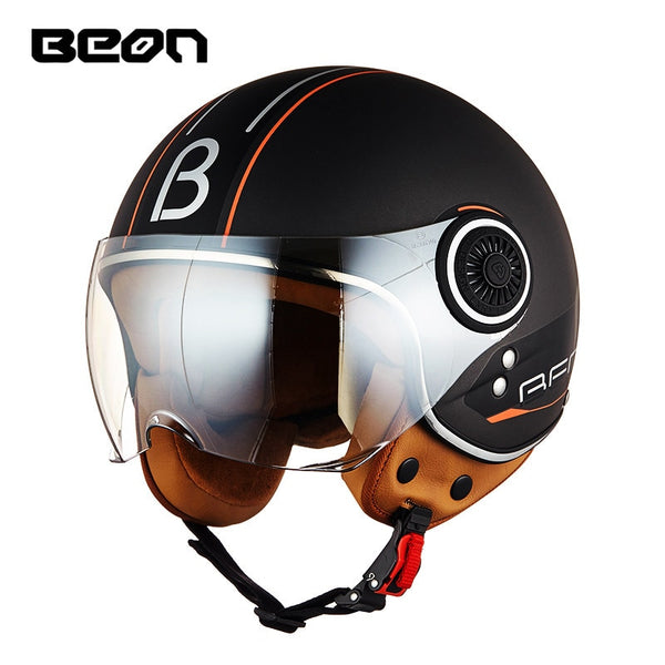 Capacete BEON 110B Motorcycle Scooter Helmet beon open face 3/4 motorbike jet vintage retro helmets Casco ECE Certification