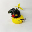 Car Interior Decoration Yellow Duck with Helmet for Bike Motor Without Lights Duck In The Car Car Accessories