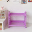 Korean Cute 2 Layer Cosmetic Brush Pencil Storage Rack Simple Desktop Stationery Organizer Rack Simple DIY Folding Handmade Rack