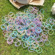 100Pcs/Set Children Girls Hair Bands Candy Color Hair Ties Colorful Basic Simple Rubber Band Elastic Scrunchies Hair Accessories