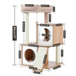 Fast Delivery Pet Cat Tree House Tower Condo Wood Cat Scratching Sisal-Covered Scratch Posts Pads with Play Ball for Cats Kitten