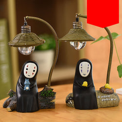 Studio Ghibli Spirited Away No Face Man Figures Toy LED Night Light Toy Anime Totoro No Face Man Figure Model Toy Kids Toys Gift