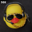 Car Interior Decoration Yellow Duck with Helmet for Bike Motor Without Lights Duck In The Car Car Accessories